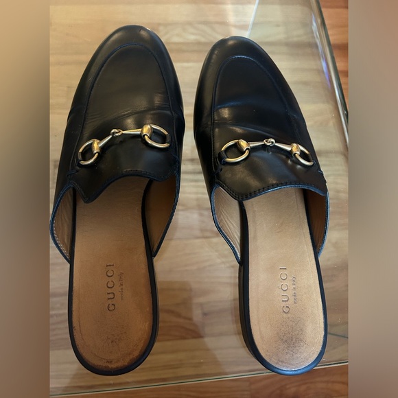Black Gucci Princeton Mules in Excellent Condition with Dust Bags - Picture 6 of 12